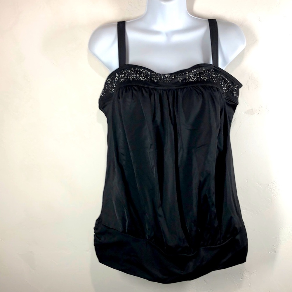 Swimsuits for All black swim tank size 14
